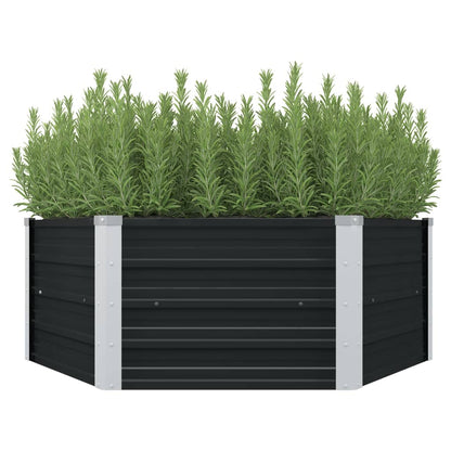 Fioriera Antracite 129x129x45 cm in Acciaio Zincato | homemem39