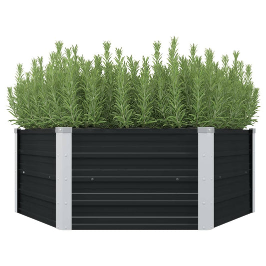 Fioriera Antracite 129x129x45 cm in Acciaio Zincato | homemem39