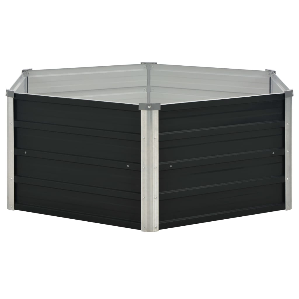 Fioriera Antracite 129x129x45 cm in Acciaio Zincato | homemem39