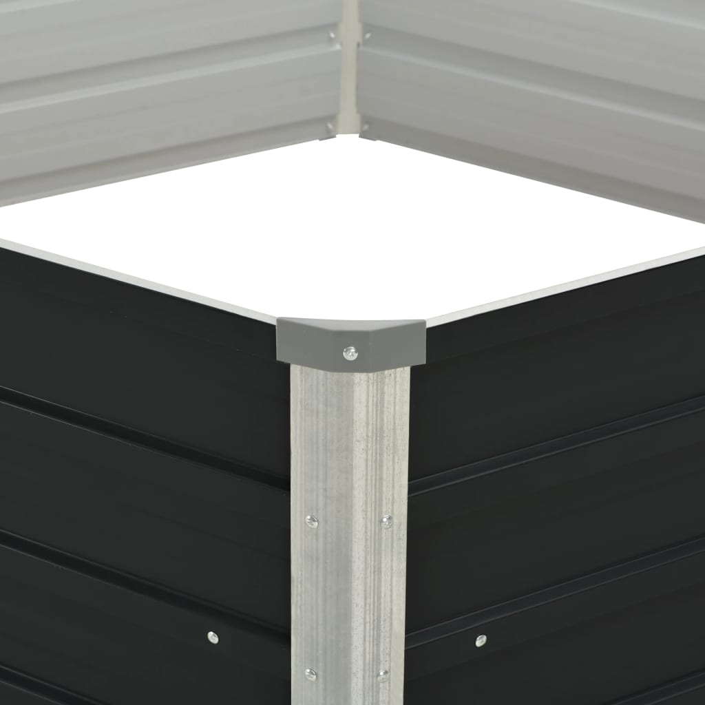 Fioriera Antracite 129x129x45 cm in Acciaio Zincato | homemem39
