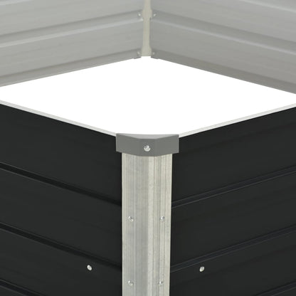 Fioriera Antracite 129x129x45 cm in Acciaio Zincato | homemem39