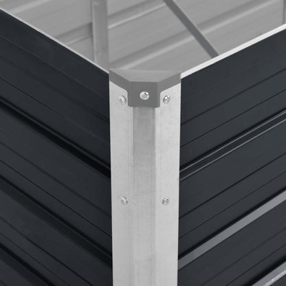 Fioriera per Giardino Antracite 240x80x77 cm in Acciaio Zincato | homemem39