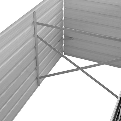 Fioriera per Giardino Antracite 240x80x77 cm in Acciaio Zincato | homemem39