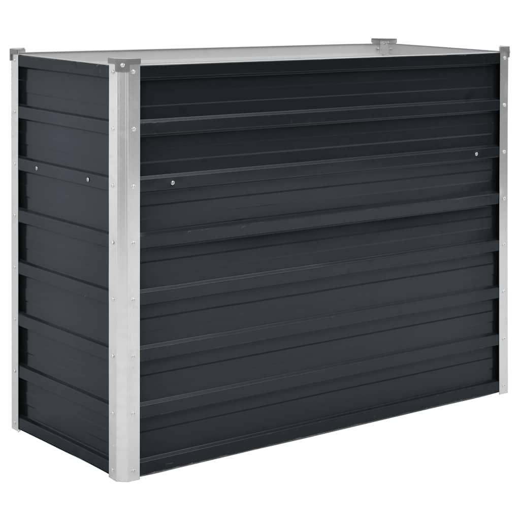 Fioriera per Giardino Antracite 100x40x77 cm in Acciaio Zincato | homemem39