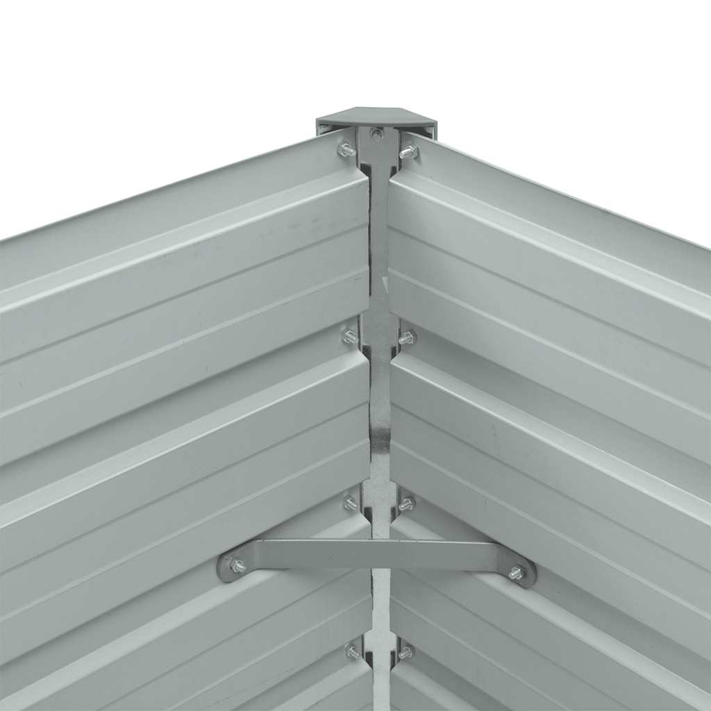 Fioriera per Giardino Antracite 100x40x45 cm in Acciaio Zincato | homemem39