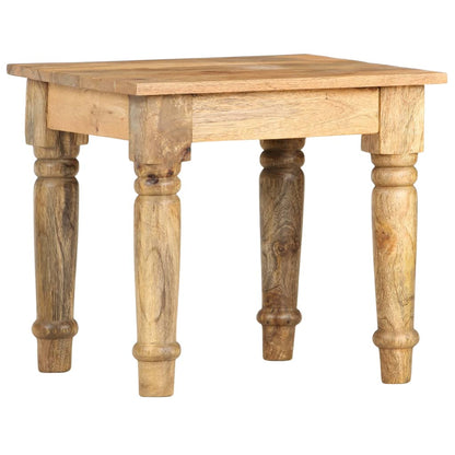 Tavolino di Servizio 43x43x40 cm Legno Massello di Mango