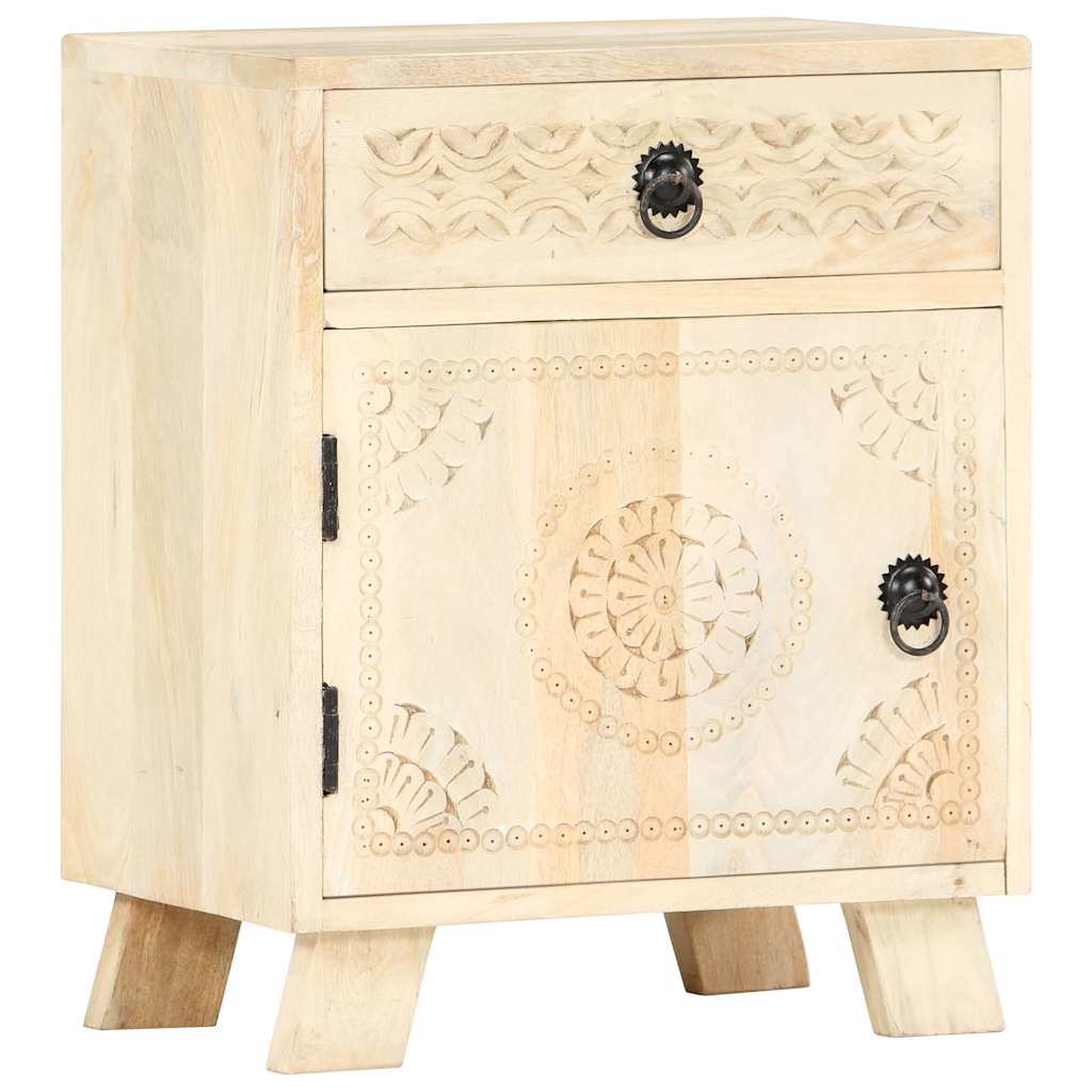 Comodino 40x30x50 cm in Legno Massello di Mango