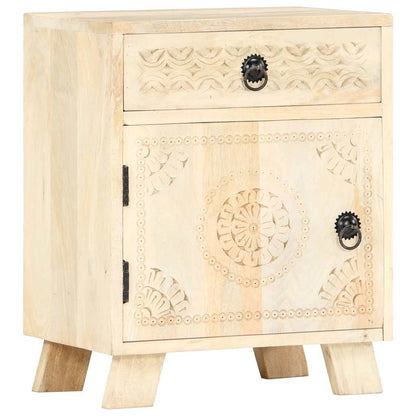 Comodino 40x30x50 cm in Legno Massello di Mango