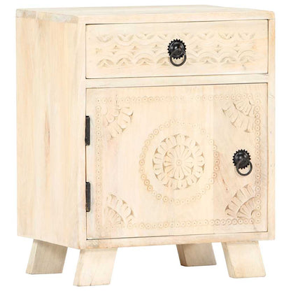 Comodino 40x30x50 cm in Legno Massello di Mango