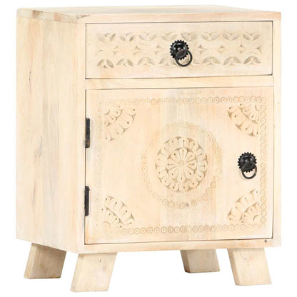 Comodino 40x30x50 cm in Legno Massello di Mango