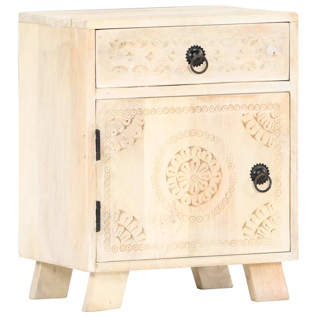 Comodino 40x30x50 cm in Legno Massello di Mango