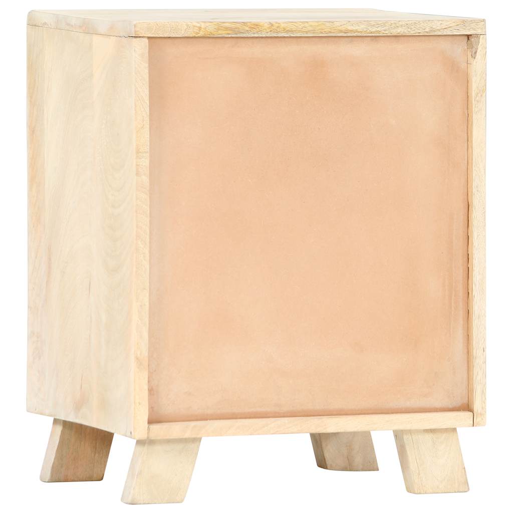 Comodino 40x30x50 cm in Legno Massello di Mango