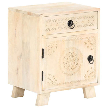 Comodino 40x30x50 cm in Legno Massello di Mango