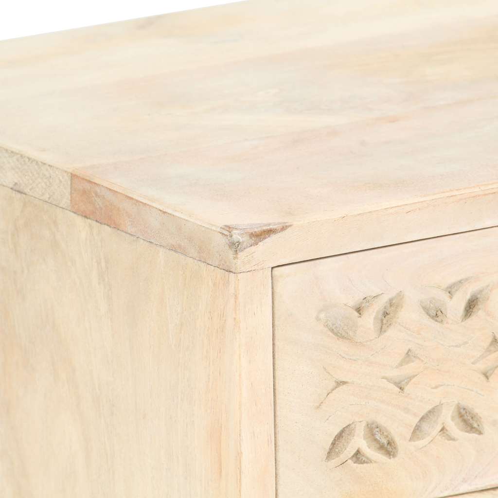 Comodino 40x30x50 cm in Legno Massello di Mango