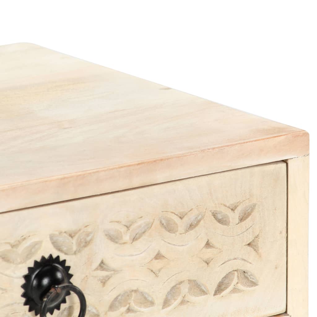 Comodino 40x30x50 cm in Legno Massello di Mango | homemem39