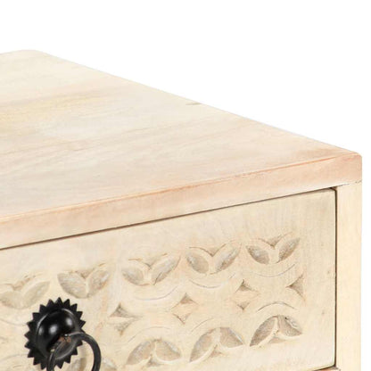Comodino 40x30x50 cm in Legno Massello di Mango