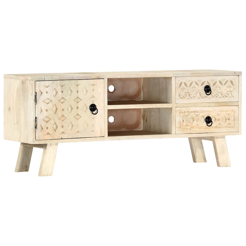 Mobile Porta TV 110x30x44 cm in Legno Massello di Mango