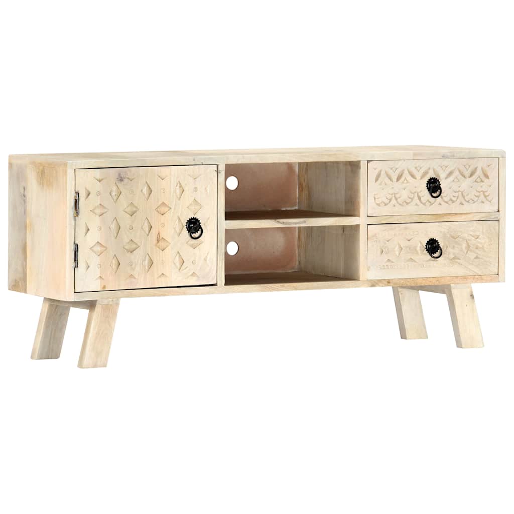 Mobile Porta TV 110x30x44 cm in Legno Massello di Mango