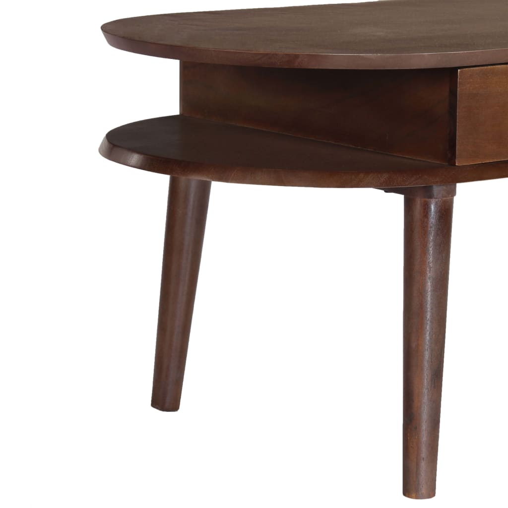 Tavolino da Salotto 100x50x46 cm in Legno Massello di Acacia