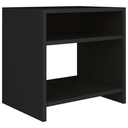 Comodino Nero 40x30x40 cm in Legno Multistrato - homemem39