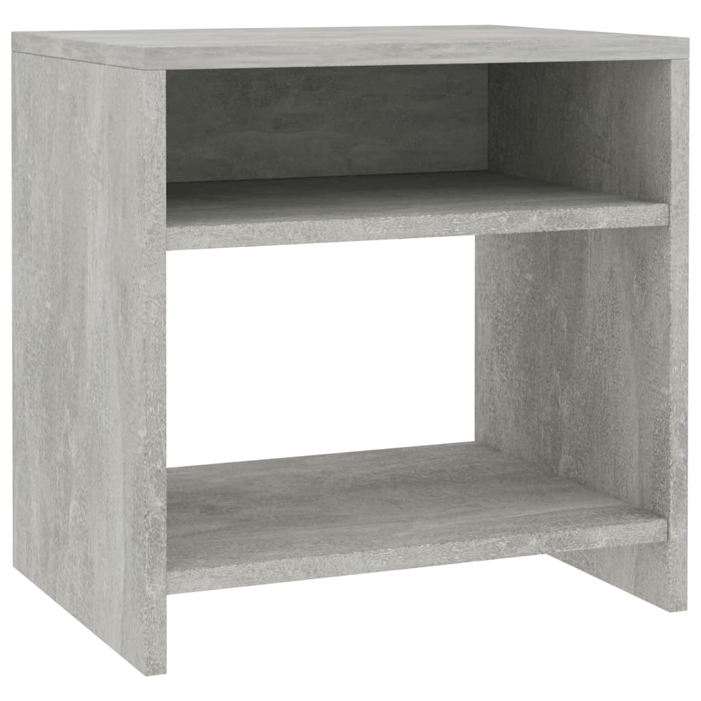 Comodino Grigio Cemento 40x30x40 cm in Legno Multistrato - homemem39