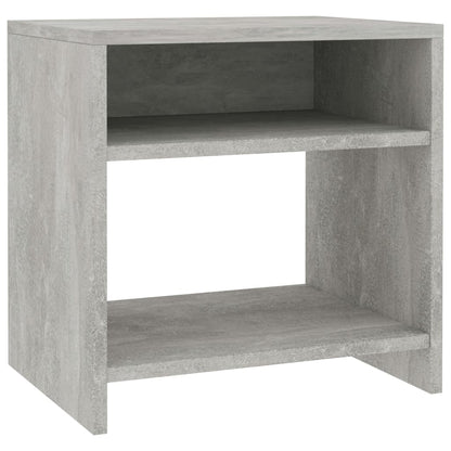 Comodino Grigio Cemento 40x30x40 cm in Legno Multistrato - homemem39