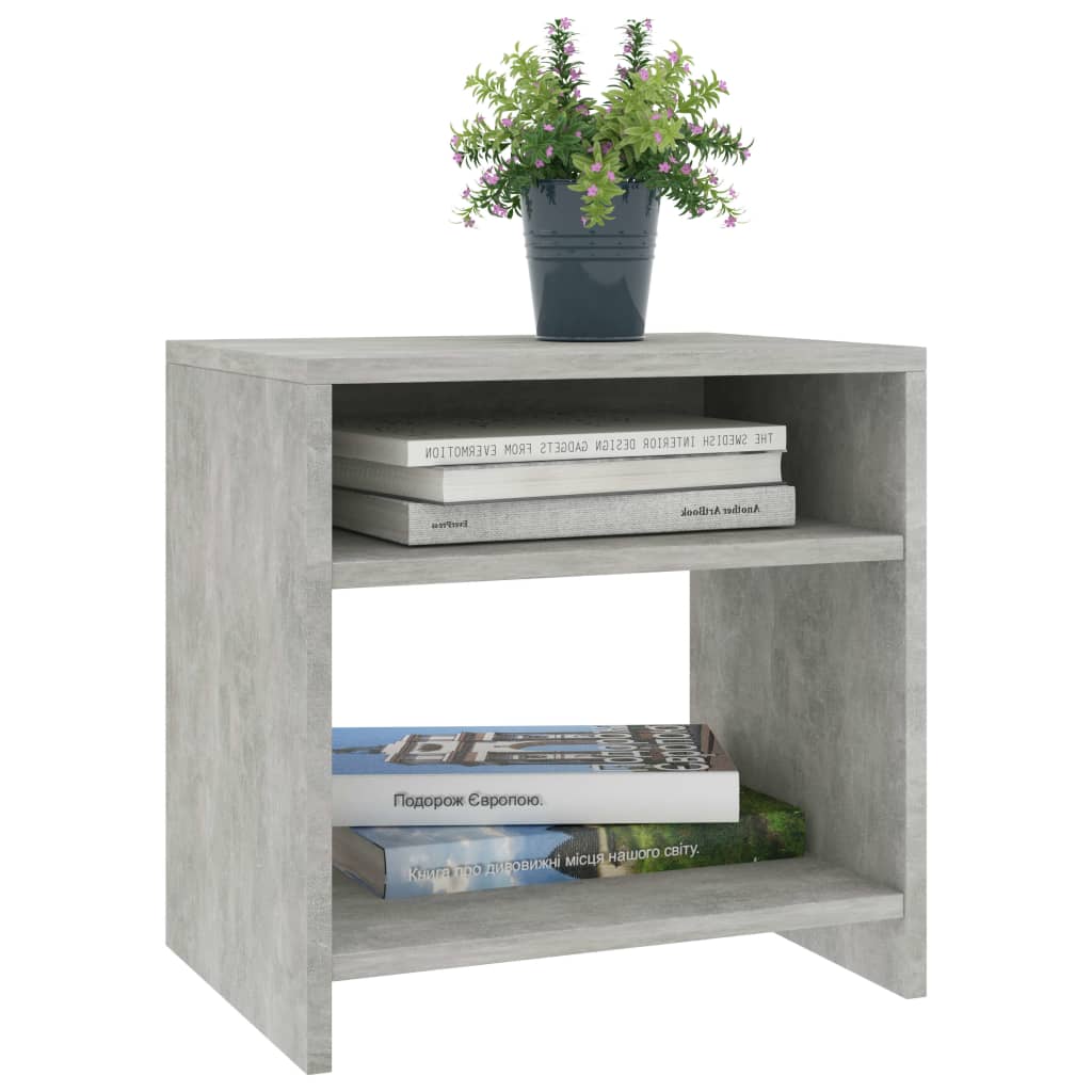 Comodini 2 pz Grigio Cemento 40x30x40 cm in Legno Multistrato - homemem39