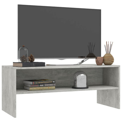 Mobile Porta TV Grigio Cemento 100x40x40cm in Legno Multistrato - homemem39
