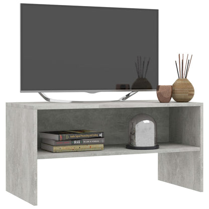 Mobile Porta TV Grigio Cemento 80x40x40 cm in Legno Multistrato
