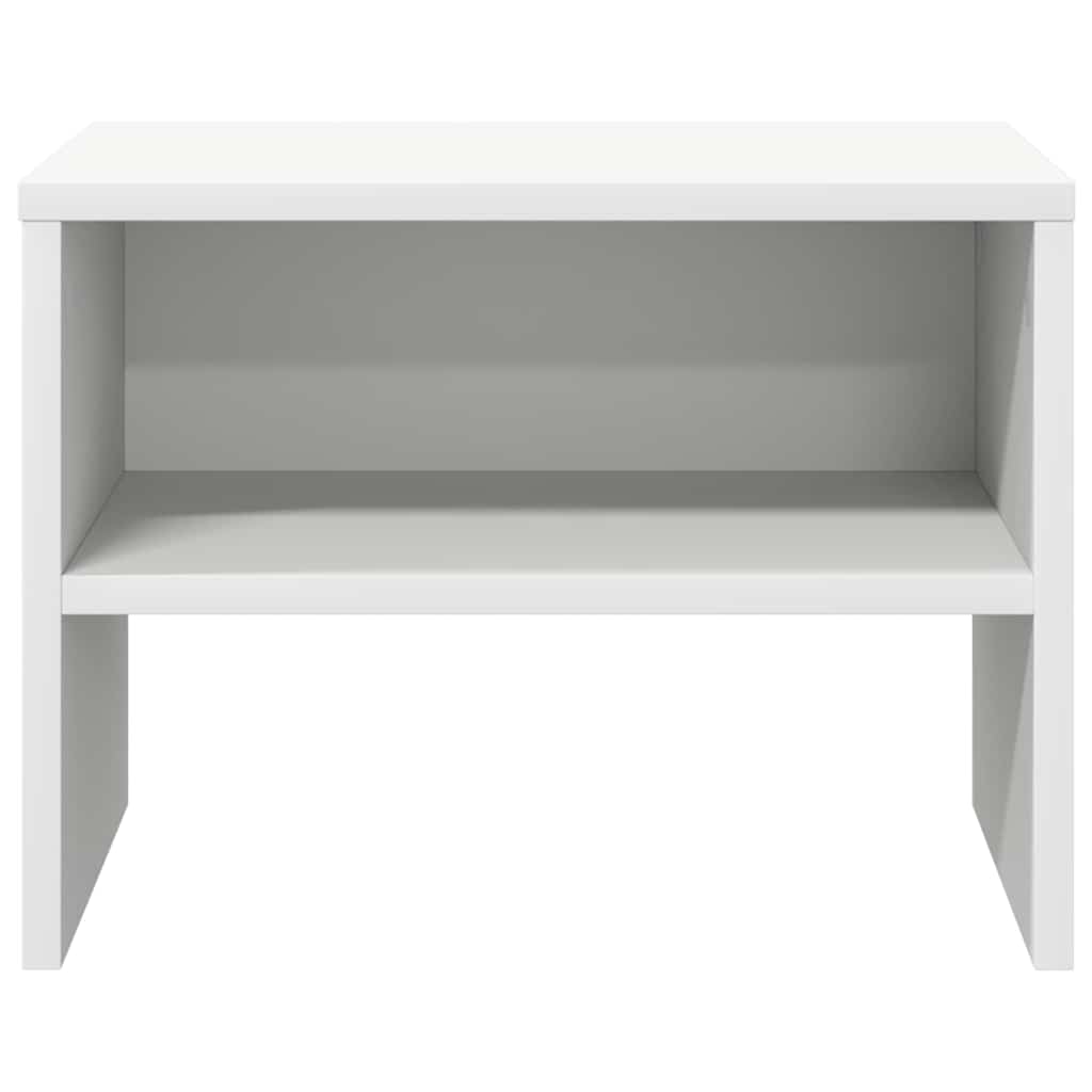 Comodino Bianco 40x30x30 cm Legno Ingegnerizzato - homemem39