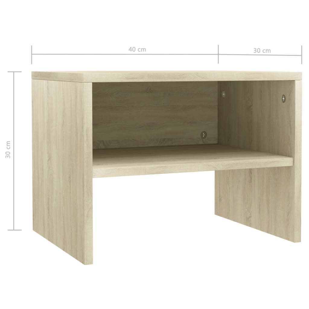 Comodini 2 pz Rovere Sonoma 40x30x30 cm in Legno Multistrato - homemem39