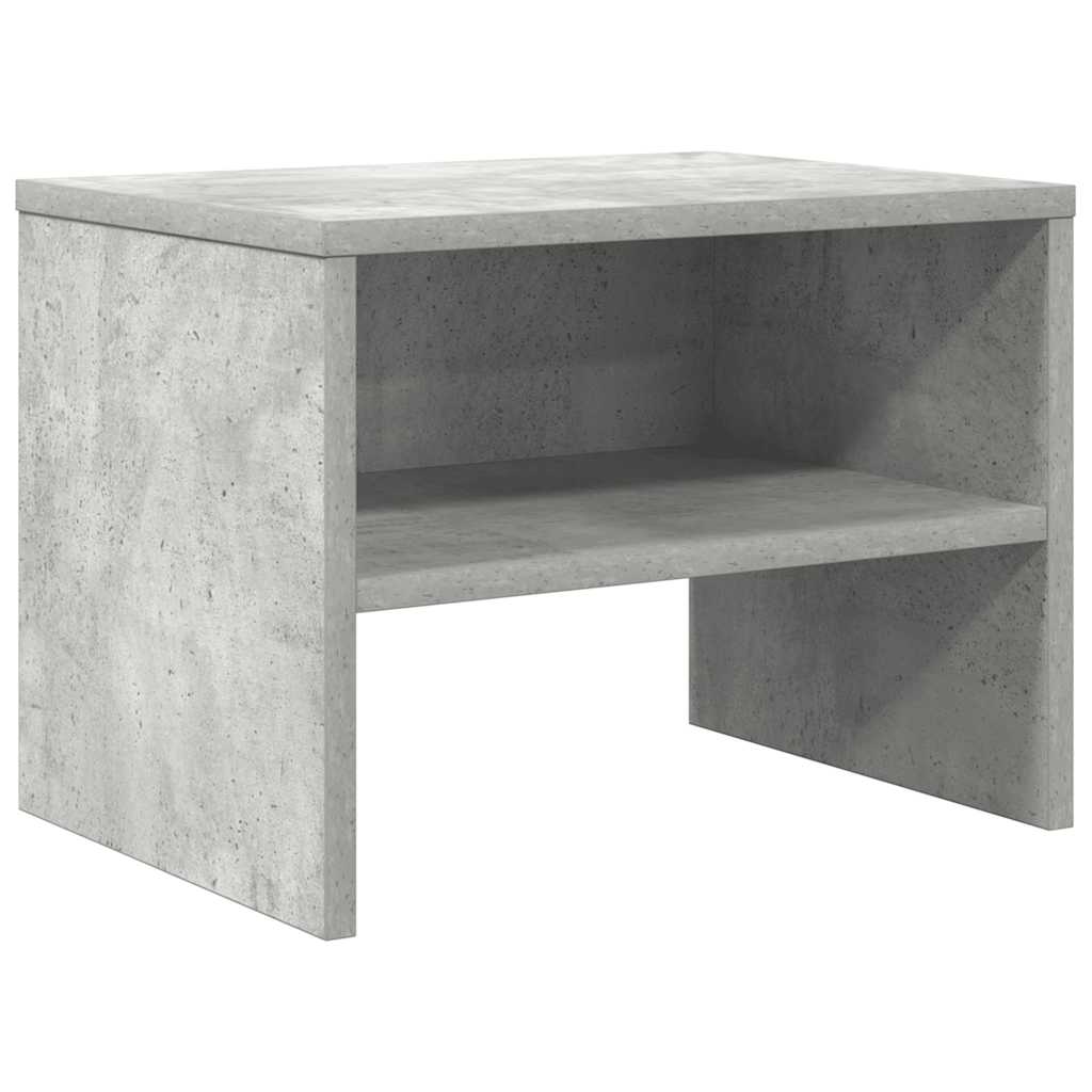 Comodino Grigio Cemento 40x30x30 cm in Legno Multistrato - homemem39