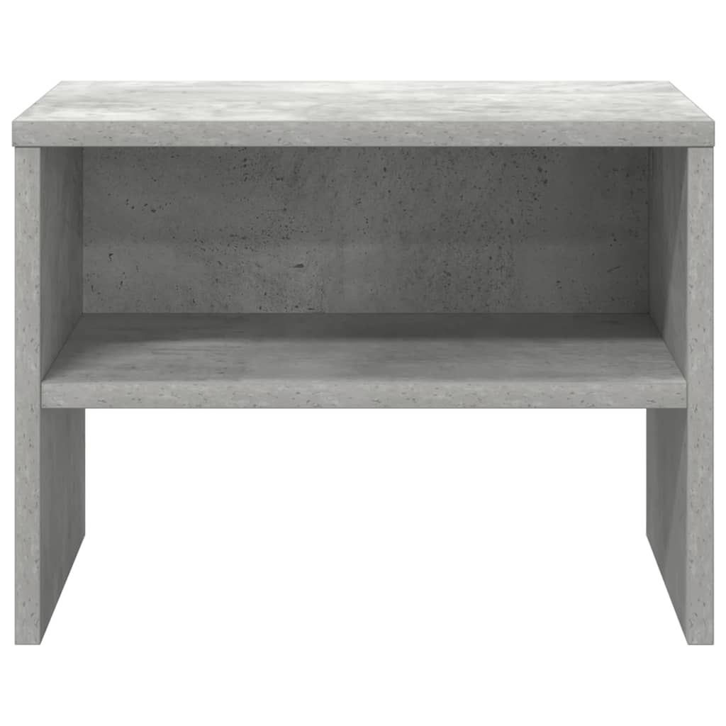 Comodino Grigio Cemento 40x30x30 cm in Legno Multistrato - homemem39