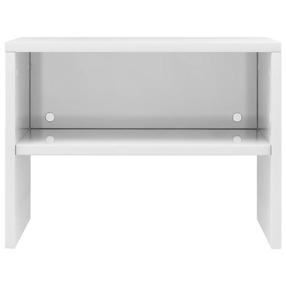 Comodini 2 pz Bianco Lucido 40x30x30 cm in Legno Multistrato - homemem39