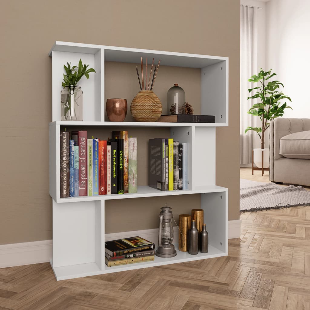 Libreria/Divisorio Bianco 80x24x96 cm in Legno Ingegnerizzato | homemem39
