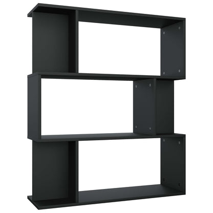 Libreria/Divisorio Nero 80x24x96 cm in Legno Ingegnerizzato | homemem39