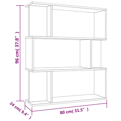 Libreria/Divisorio Grigio Cemento 80x24x96 cm Legno Ingegnerizzato | homemem39