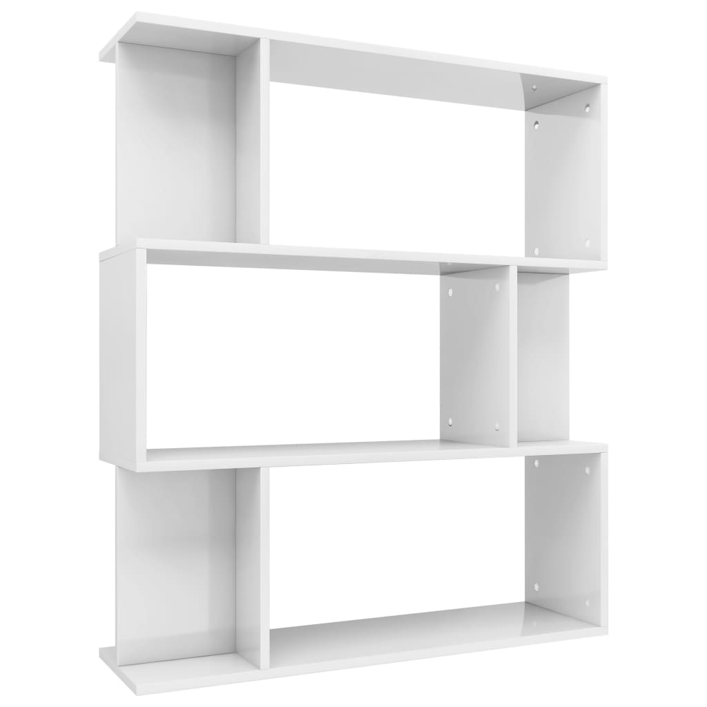 Libreria/Divisorio Bianco Lucido 80x24x96 cm - homemem39