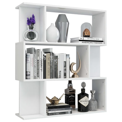 Libreria/Divisorio Bianco Lucido 80x24x96 cm - homemem39