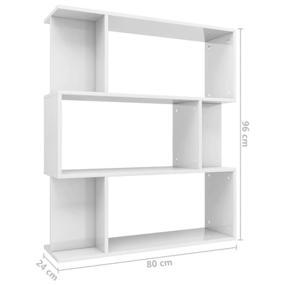 Libreria/Divisorio Bianco Lucido 80x24x96 cm - homemem39