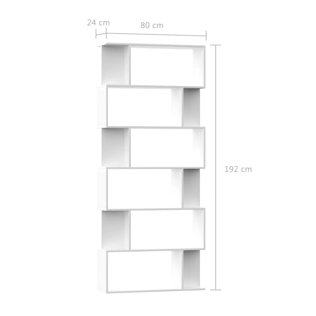Libreria/Divisorio Bianco 80x24x192 cm in Legno Ingegnerizzato | homemem39