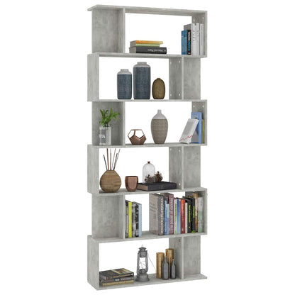 Libreria/Divisorio Grigio Cemento 80x24x192cm Legno Ingegnerizzato