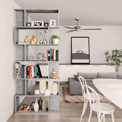 Libreria/Divisorio Grigio Cemento 80x24x192cm Legno Ingegnerizzato