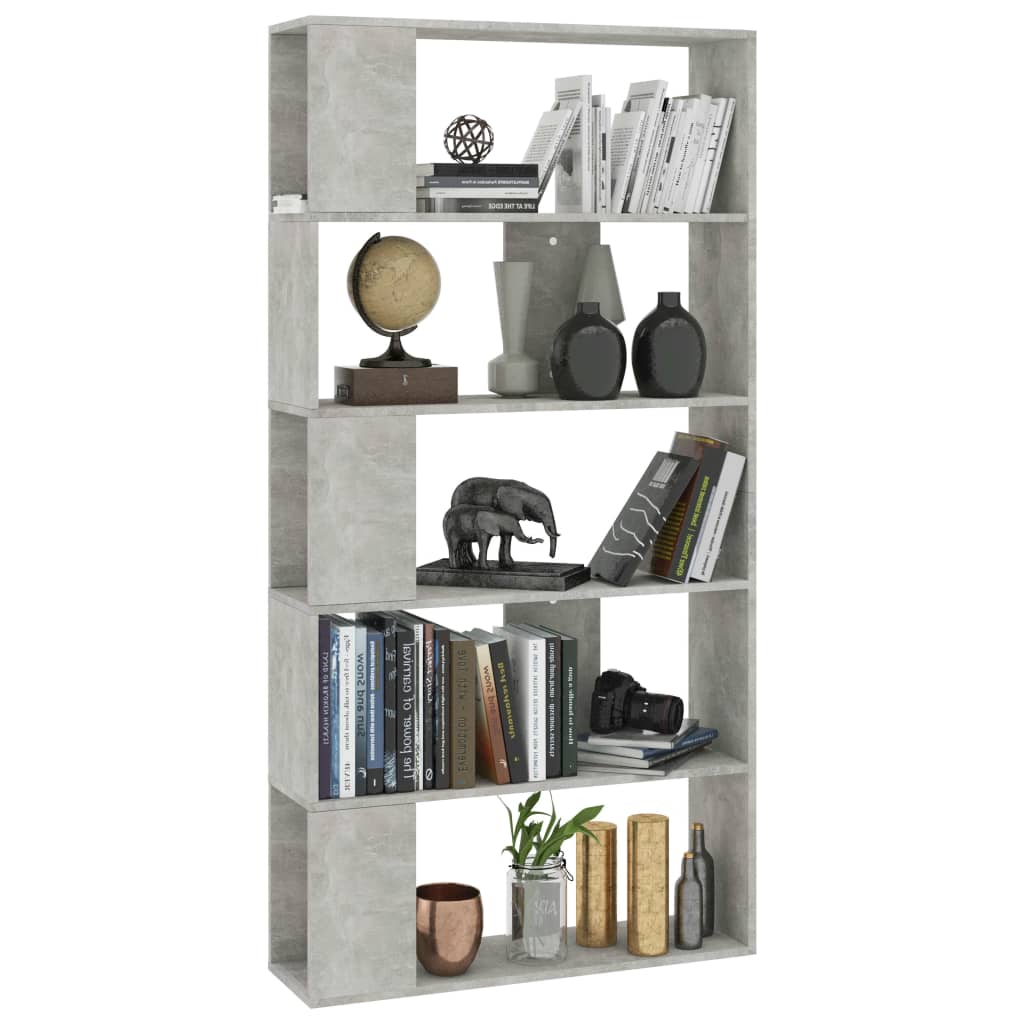 Libreria/Divisorio Grigio Cemento 80x24x159cm Legno Ingegnerizzato | homemem39