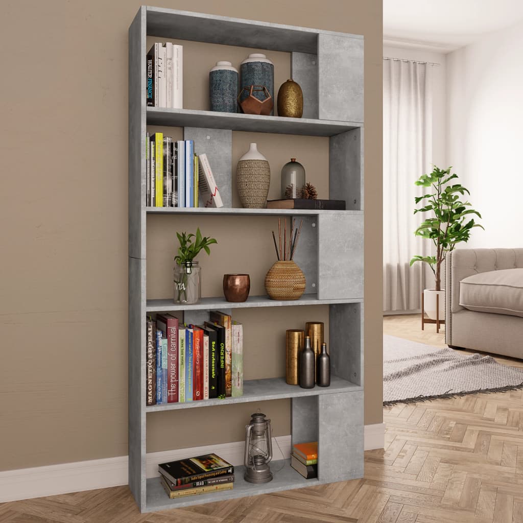 Libreria/Divisorio Grigio Cemento 80x24x159cm Legno Ingegnerizzato | homemem39