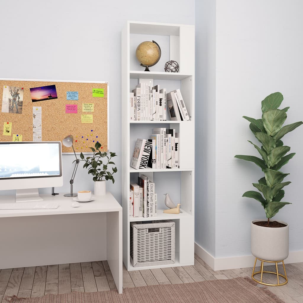 Libreria/Divisorio Bianco 45x24x159 cm in Legno Multistrato | homemem39