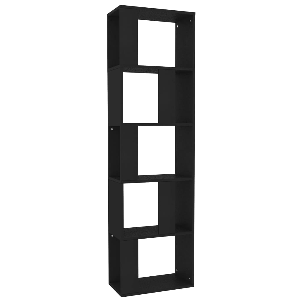 Libreria/Divisorio Nero 45x24x159 cm in Legno Multistrato | homemem39