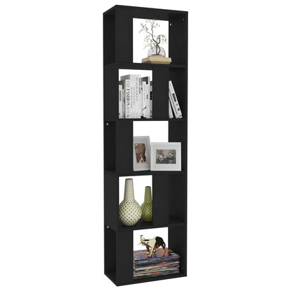 Libreria/Divisorio Nero 45x24x159 cm in Legno Multistrato | homemem39