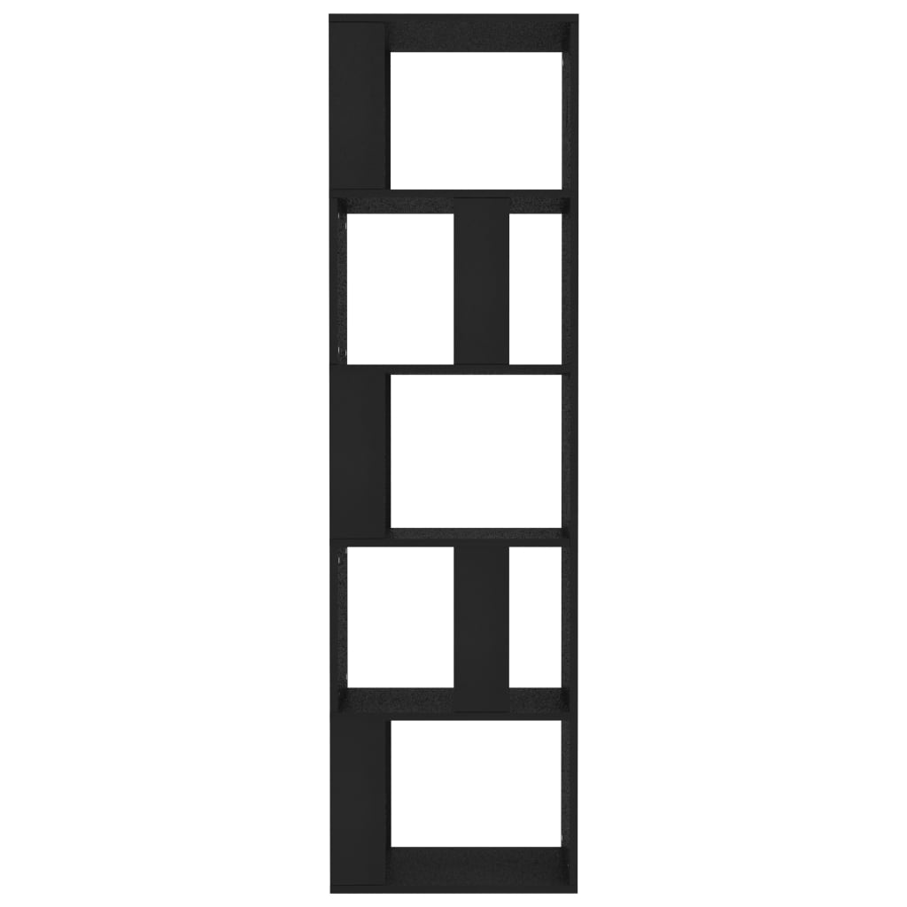 Libreria/Divisorio Nero 45x24x159 cm in Legno Multistrato | homemem39