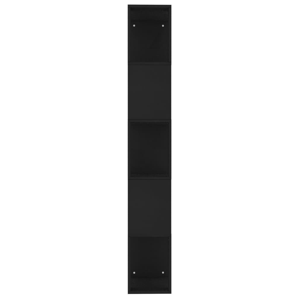 Libreria/Divisorio Nero 45x24x159 cm in Legno Multistrato | homemem39
